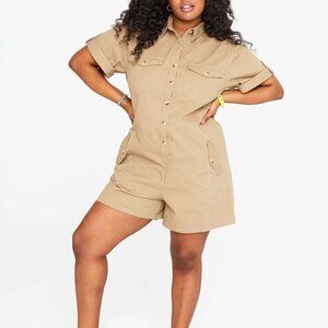Clare V. Cargo Jumpsuit Khaki XS